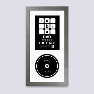 silver dvd frame for cover and disc with white mount