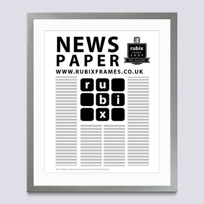 Silver Newspaper Frame