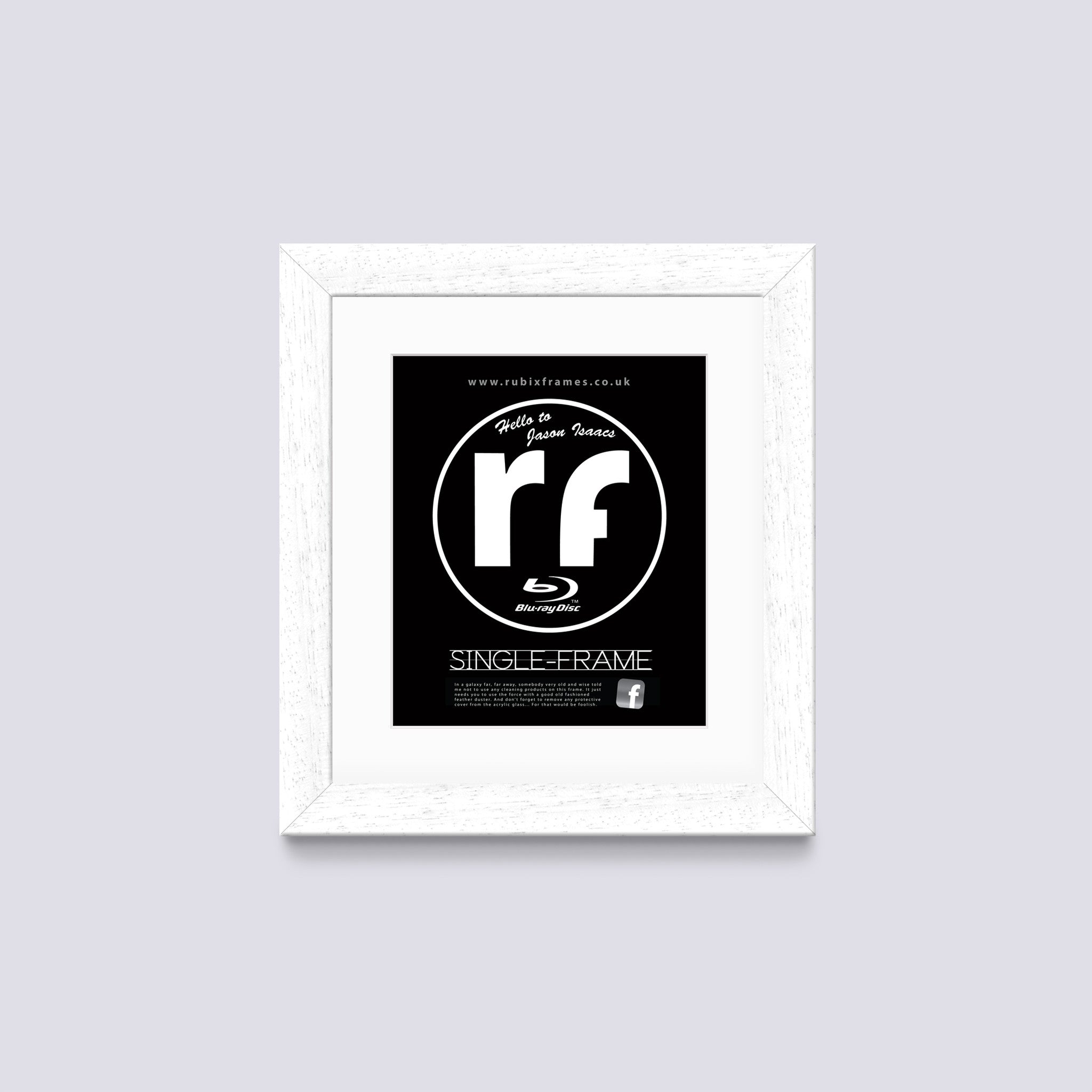 White (Wood Grain) Blu-ray Frame