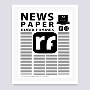 White Newspaper Frame