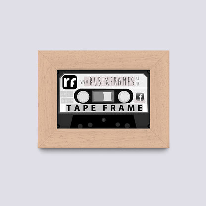 Wood - Natural (Wood Grain) Audio Cassette Tape Frame