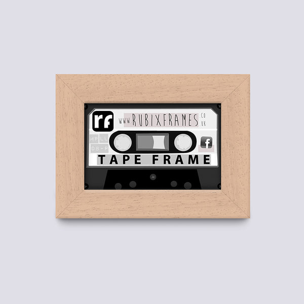 Wood - Light (Wood Grain) Audio Cassette Tape Frame