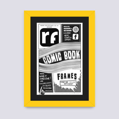 Yellow Comic Book Frame