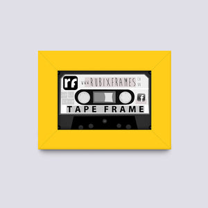 Yellow Audio Cassette Tape Frame