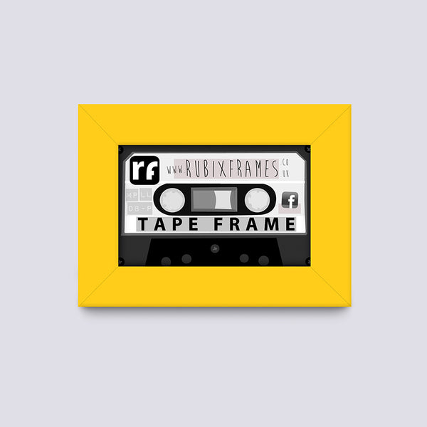 Yellow Audio Cassette Tape Frame