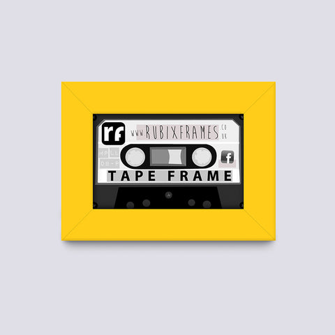 Yellow Audio Cassette Tape Frame