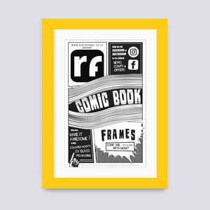 Yellow Comic Book Frame